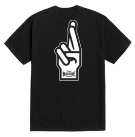 LOSER MACHINE GOOD LUCK FINGERS T-SHIRT BLACK