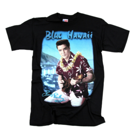 ELVIS BLUE HAWAII T SHIRT BLACK