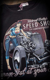 RUMBLE 59  T SHIRT HOT ROD BETTY S SPEED SHOP