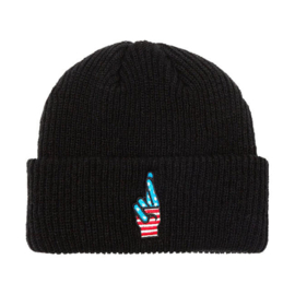 LOSER MACHINE  DOUBLE CROSS BEANIE BLACK