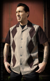 RUMBLE 59 LOUNGE SHIRT PANEL BROWN