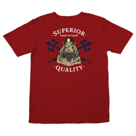 DARK SEAS NEWPORT OLD TIME POCKET TEE RED