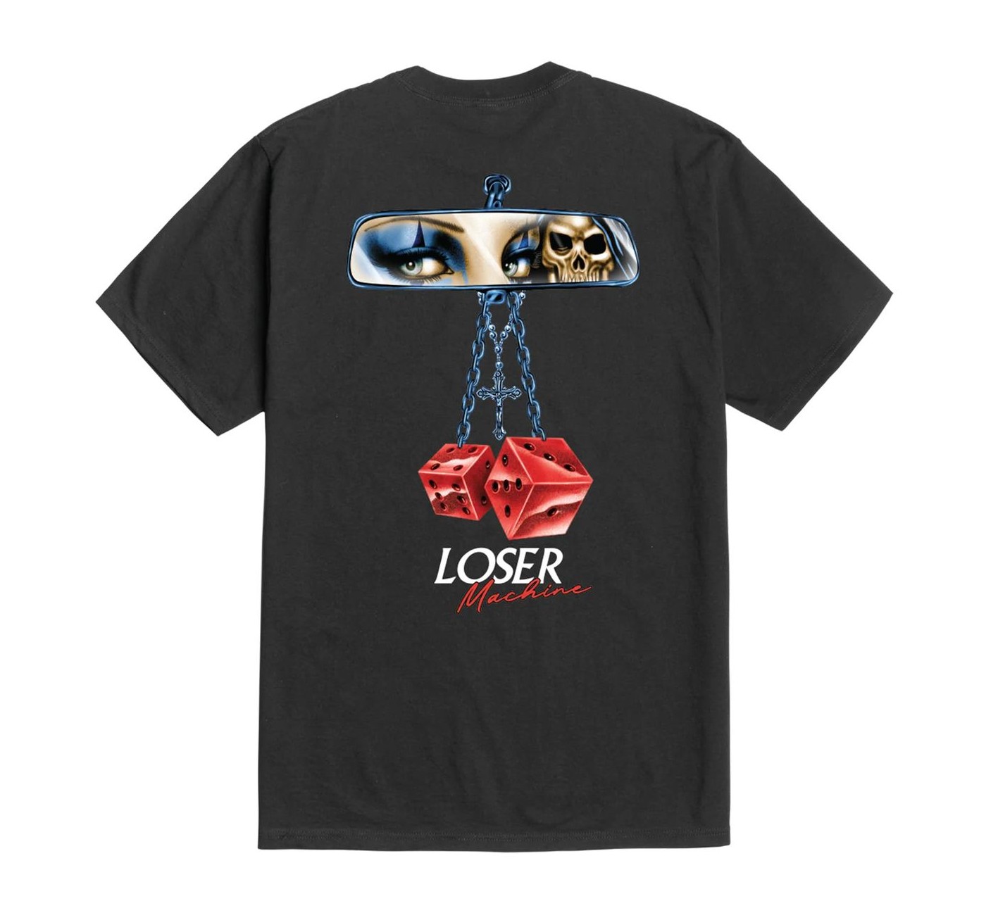 LOSER MACHINE REAR VIEW T-SHIRT BLACK