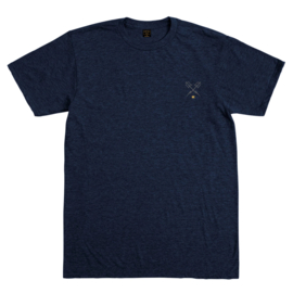 DARK SEAS CRANIUM T-SHIRT NAVY HEATHER