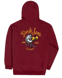 DARK SEAS CROSSJACK HEAVYWEIGHT HOODIE BURGUNDY