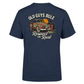 OLD GUYS RULE  "RESPECT THE RUST ' T-SHIRT BLUE DUSK
