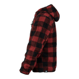 FOSTEX REVERSIBLE SHERPA SOFTSHELL JACKET BLACK RED