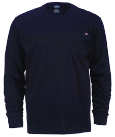 DICKIES LONG SLEEVE  HEAVY WEIGHT POCKET TEE BLACK