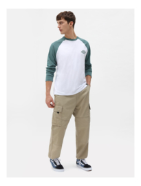 DICKIES  LONGSLEEVE BASEBALL T-SHIRT COLOGNE LINCOLN GREEN