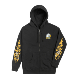LOSER MACHINE CHROME COVERS ZIP HOOD BLACK
