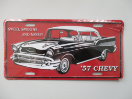 KENTEKENPLAAT CHEVY '57  METAAL