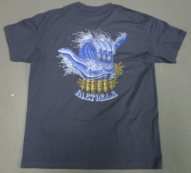 RIETVELD SHAKA WAVE  T-SHIRT INDIGO BLUE