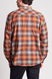 BRIXTON BOWERY LIGHTWEIGHT L/S FLANNEL BURNT ORANGE