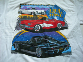 VINTAGE CORVETTE T-SHIRT RIDE THE WIND WHITE