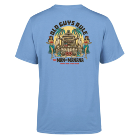 OLD GUYS RULE  'ALOHA LOUNGE II' T-SHIRT  LIGHT BLUE