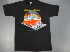 VINTAGE CADILLAC  & DINER  T SHIRT BLACK