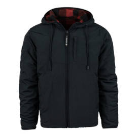 FOSTEX REVERSIBLE SHERPA SOFTSHELL JACKET BLACK RED