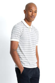 BRIXTON PROPER POLO KNIT OFF WHITE WASHED BLACK