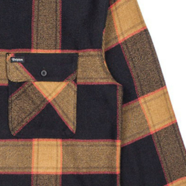 BRIXTON BOWERY FLANNEL BLACK GOLD