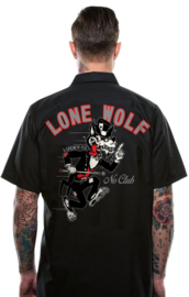 LUCKY 13 NO CLUB LONE WOLF  WORK SHIRT