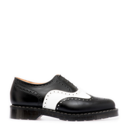 SOLOVAIR  BLACK & WHITE 5 EYE BROGUE SHOE