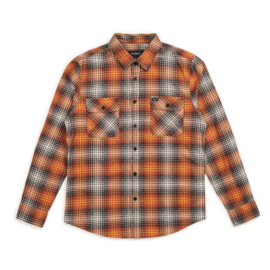 BRIXTON BOWERY LIGHTWEIGHT L/S FLANNEL BURNT ORANGE