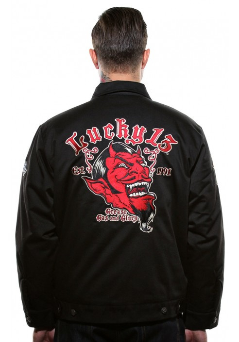 LUCKY 13 GREASE, GAS & GLORY MEN'S LINED JACKET | JACKETS | WORKING ...