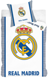 Dekbedovertrek Real Madrid 1-persoons wit/blauw