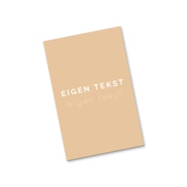 Custom made mini kaartje - eigen tekst strak