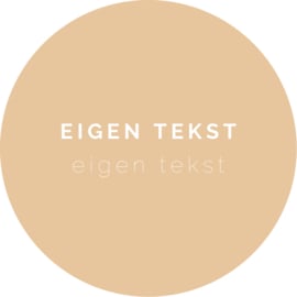 Custom made sticker - eigen tekst, strak