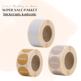 SALE PAKKET| stickermix kadootje (3 kleuren)