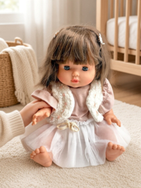 Poppenkleding setje - Pink Daisy