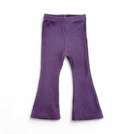 Flared Legging - Rib Paars