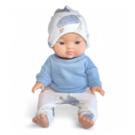 Poppenkleding setje -  Sweater Schildpad Mistiq Blue