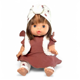Poppenkleding setje - Jurkje Ladybug Gilet