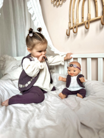 Haar elastiekjes Set van 3 - Purple Bloom