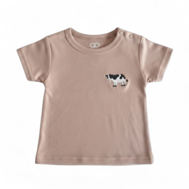T-shirt Koe - Geborduurd