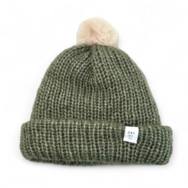 Wintermuts - Baby  Alpaca Merino Wol - Olijfgroen