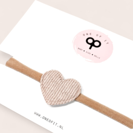 Newborn Haarbandje - Heart Sand