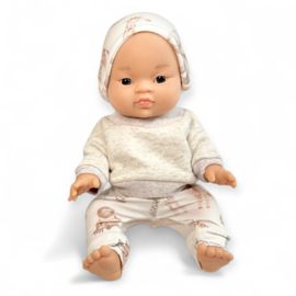 Poppenkleding setje - Sweater Safari