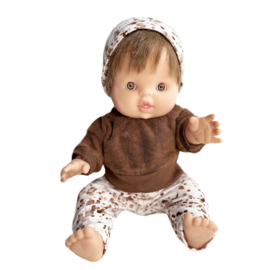 Poppenkleding setje - Sponge Sweater - Paint Stains Brown