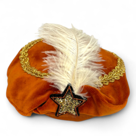 Pietenmuts Luxe - Cognac Ster - 0-6 maanden