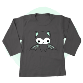 T-shirt Grijs - Happy Bats Mint