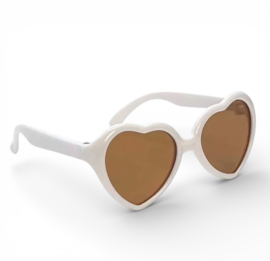 Poppen Zonnebril Hartje Crème