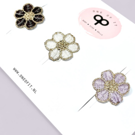 Mini Anti-Slip Haarspeldjes - Purple Bloom