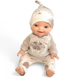 Poppenkleding setje - Sweater Velvet Moth Geborduurd