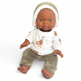 Poppenkleding setje - Sweater Eendjes Velvet