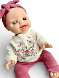 Poppenkleding setje - Sweater Butterfly Geborduurd