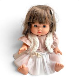 Poppenkleding setje - Pink Daisy