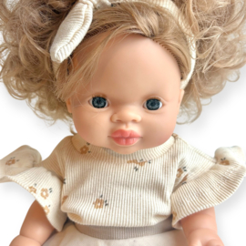 Poppenkleding setje - Natural Bloemetjes